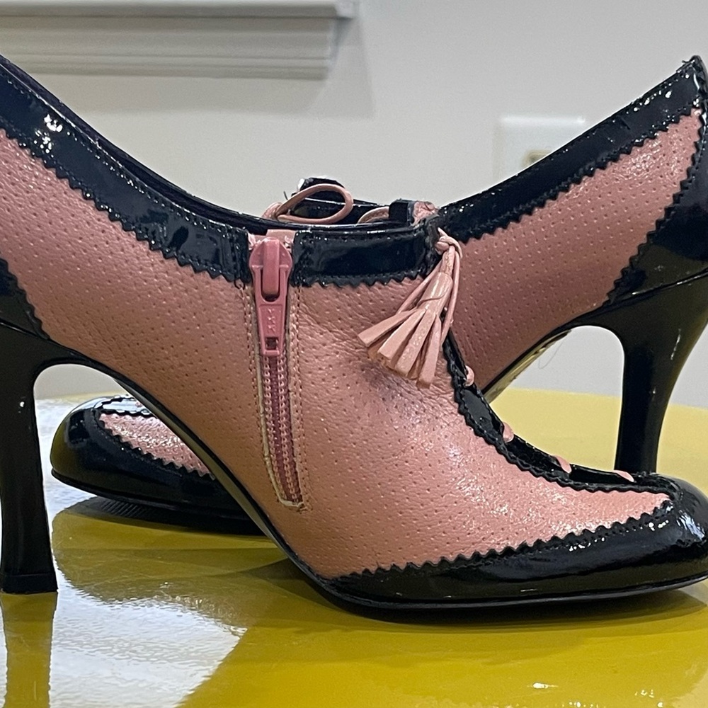 Vintage VIA  SPIGA  pink and black shoes! - Picture 2 of 9